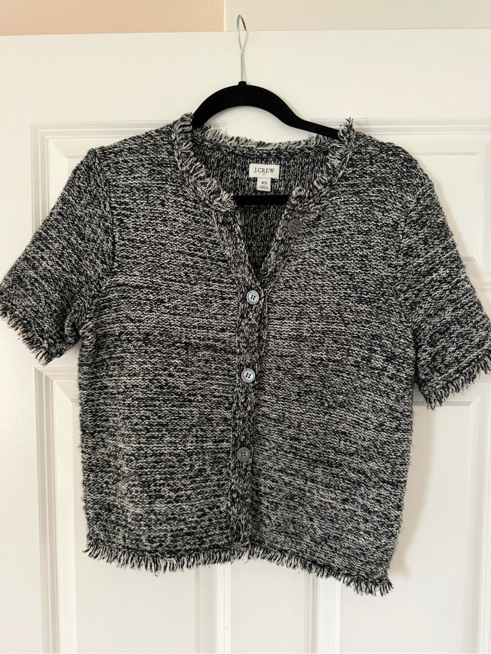 J. Crew Fringe Trim Cardigan